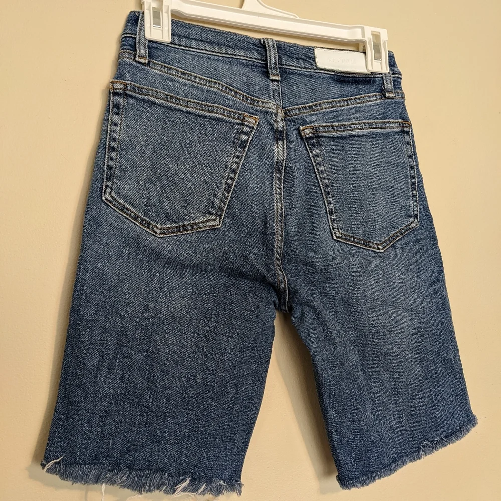 Re/Done 80’s Long Short In Blue Size 26 Retro Casual Beach Vacation Coastal